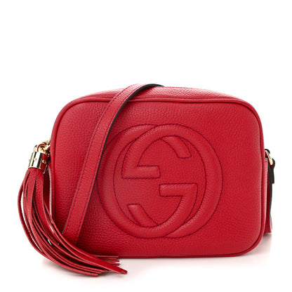 Gucci Pebbled Calfskin Small Soho Disco Bag Tabasco Red 1 of 10