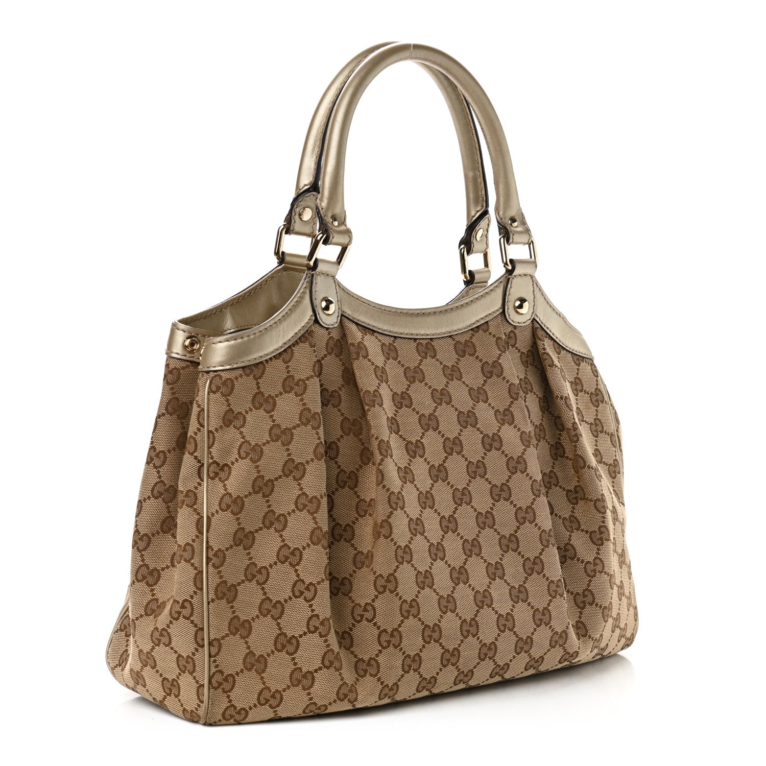 Gucci Monogram Medium Sukey Tote Champagne 2 of 22