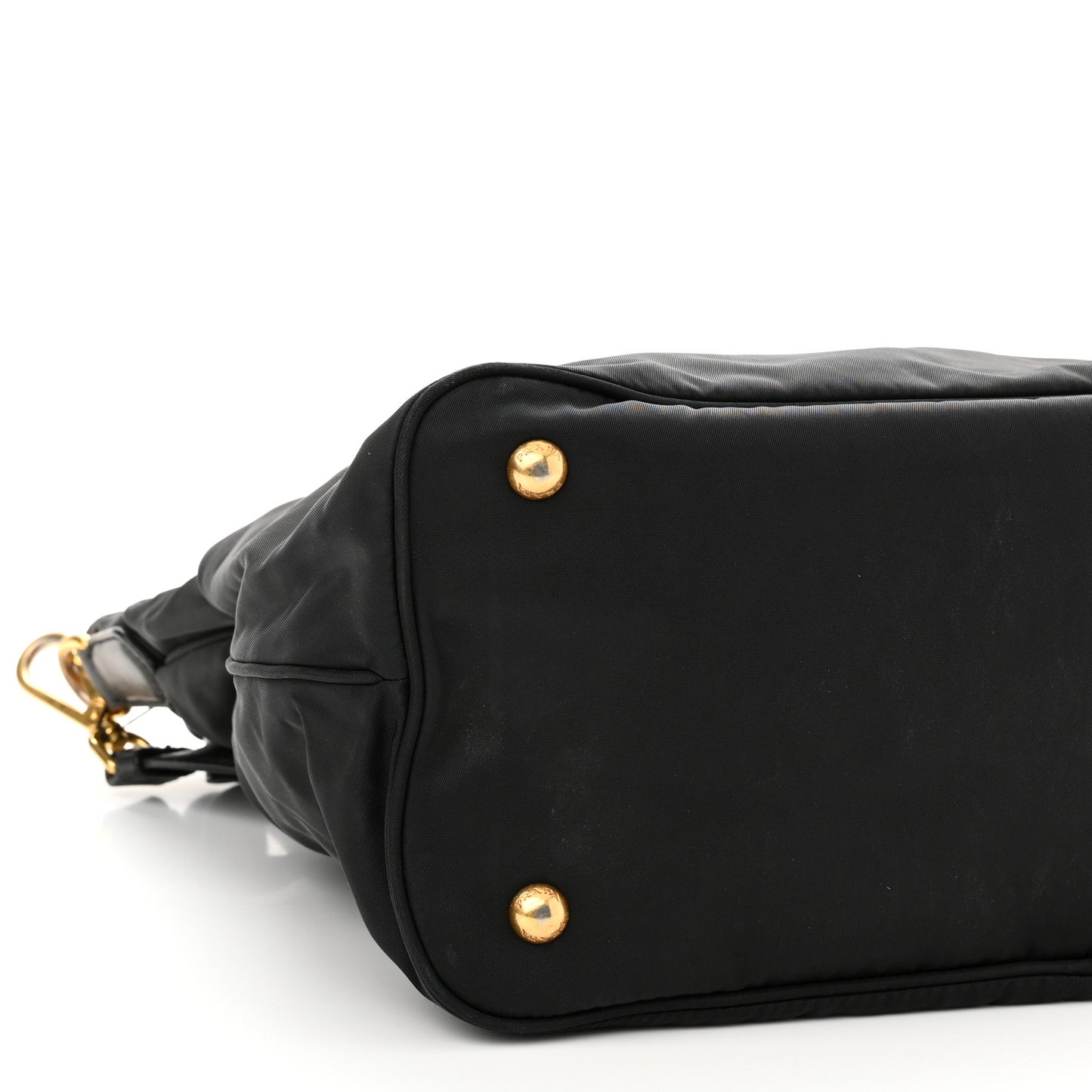 Tessuto Nylon Soft Calfskin Shopping Satchel Black