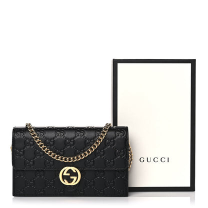 Gucci Guccissima Icon Chain Wallet Black 10 of 10