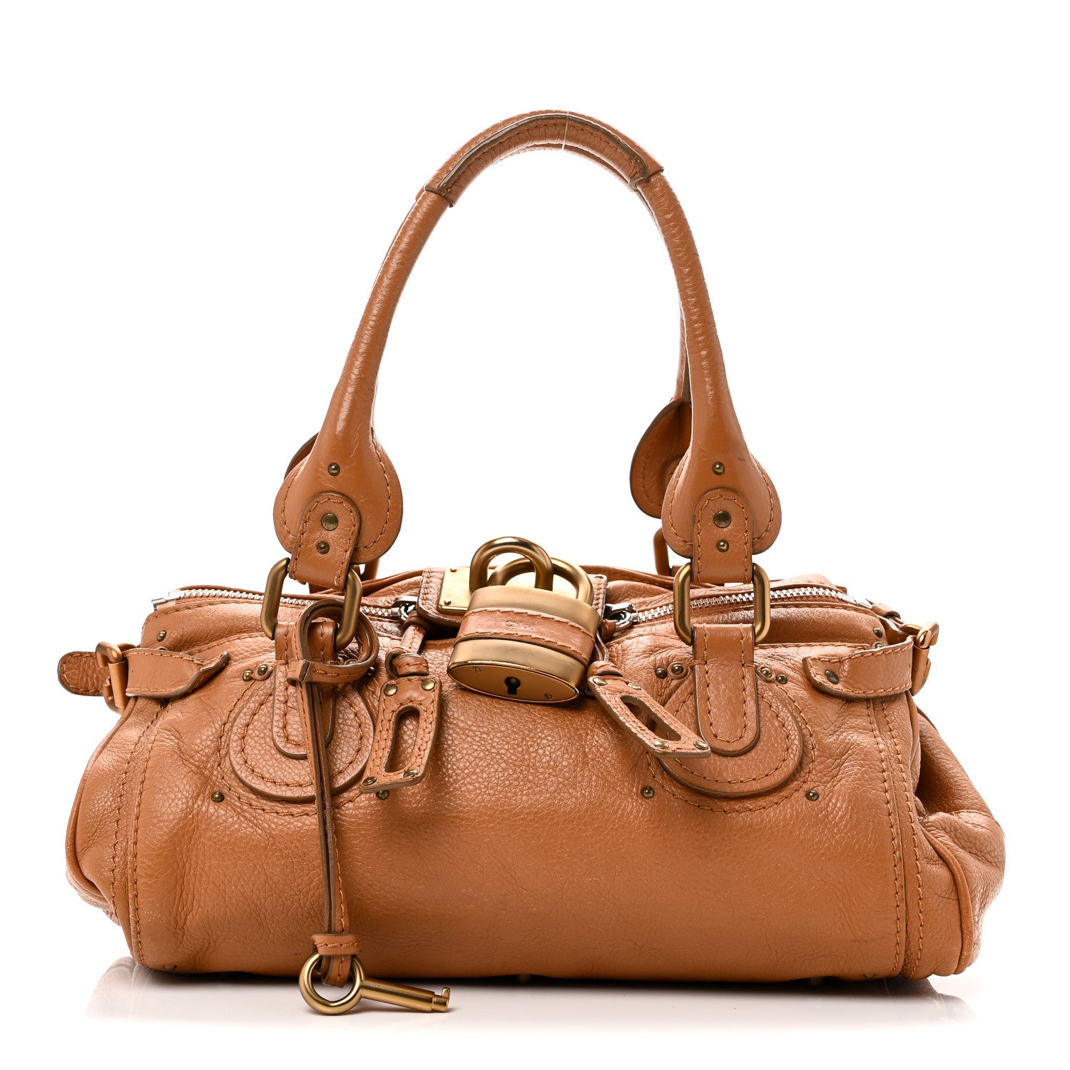Chloe Calfskin Medium Paddington Satchel Tan 1 of 9