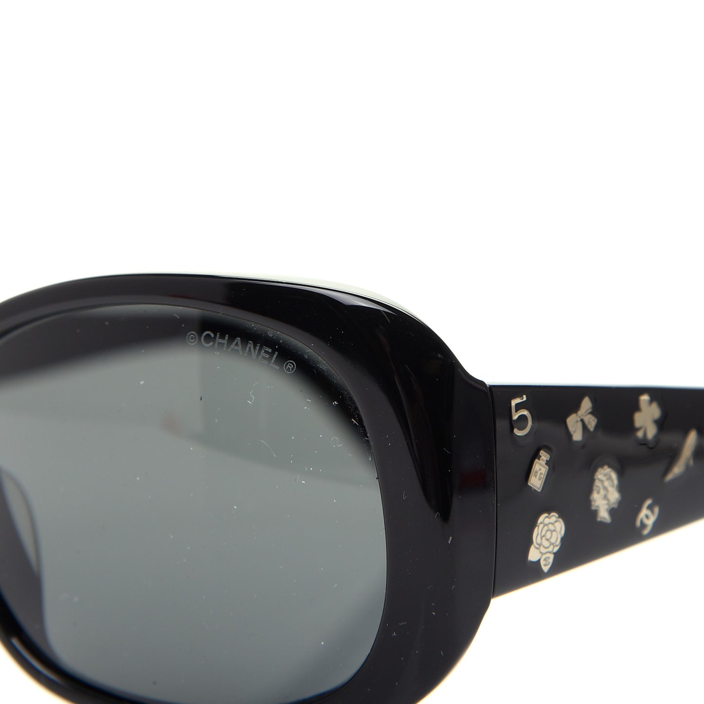 Acetate Charms Sunglasses 5123 Black