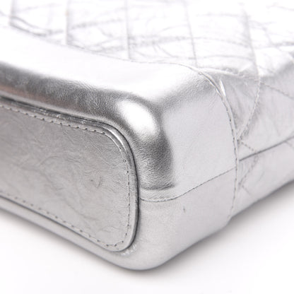 Chanel Metallic Aged Calfskin Quilted Small Gabrielle Hobo Silver 9 of 11