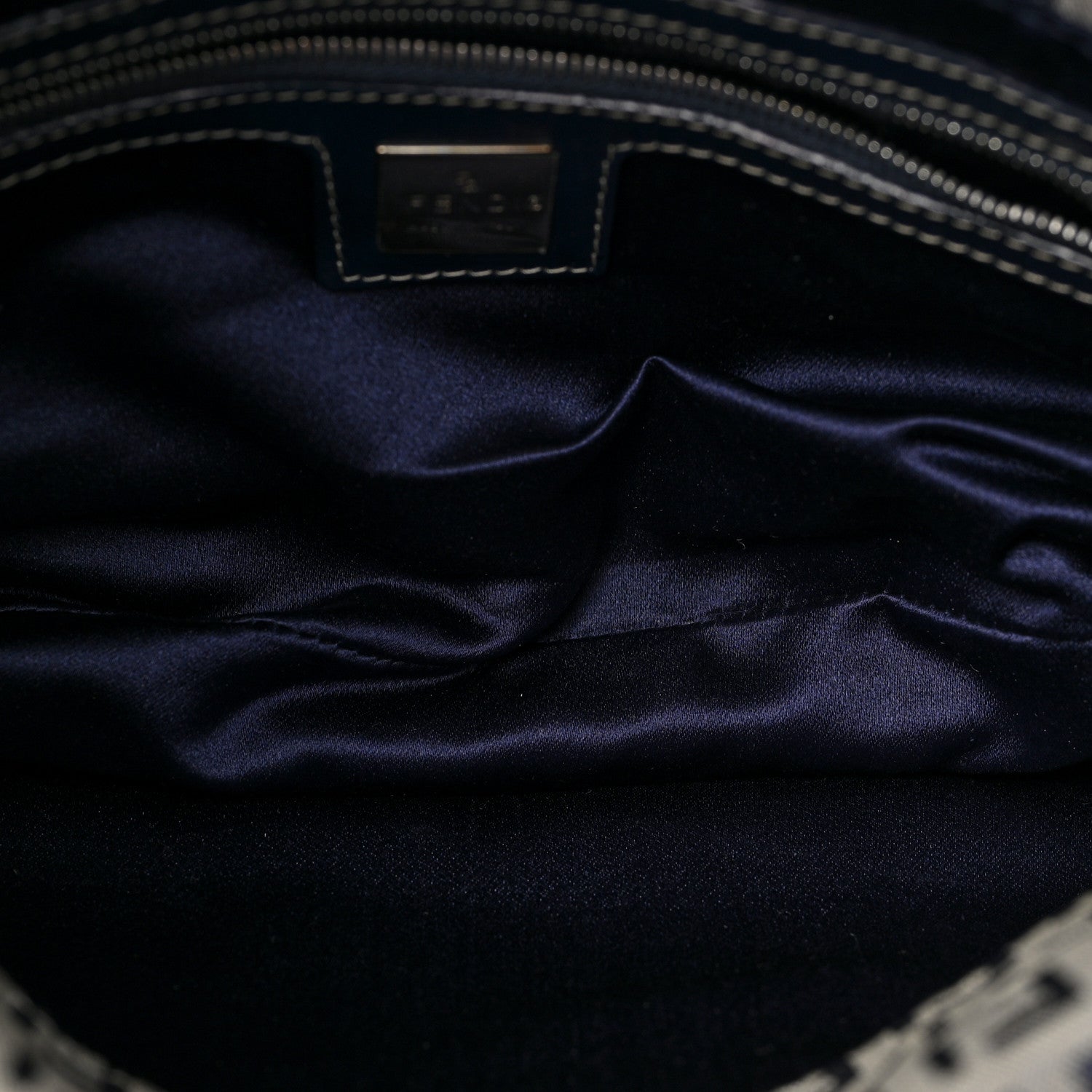 Fendi Zucchino Baguette Navy 5 of 8