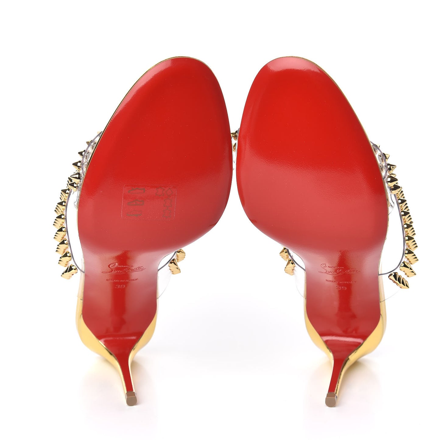 Specchio PVC Spikes Only 85 Slide Sandals 39 Gold