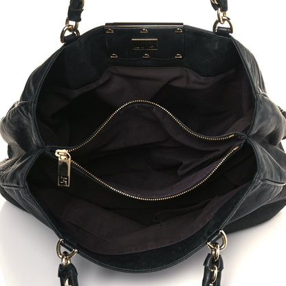 Fendi Crinkled Lambskin Mia Tote Black 5 of 15