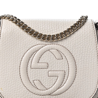 Gucci Pebbled Calfskin Small Soho Flap Crossbody Off White 9 of 9
