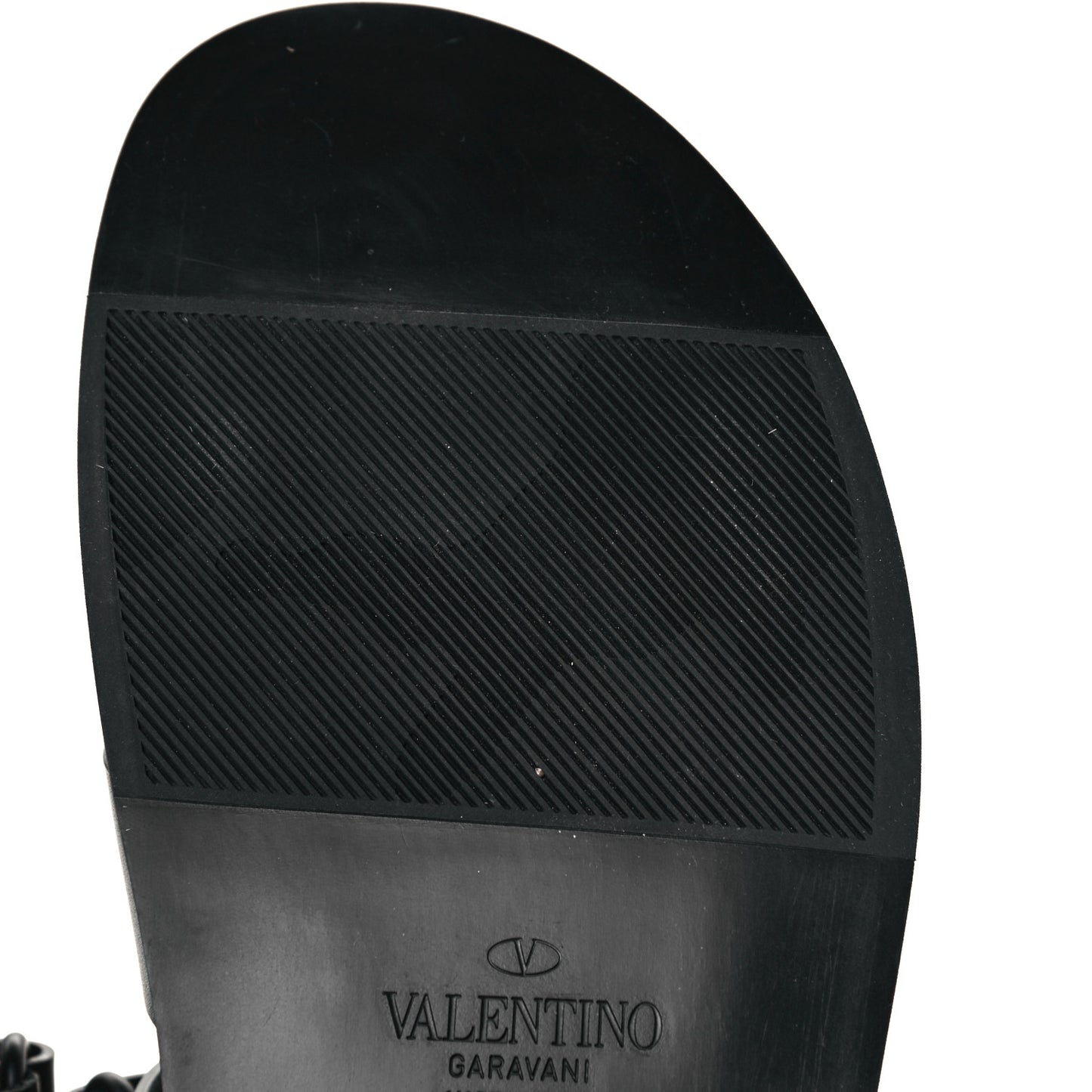 Calfskin Mens Logo Sandals 45 Black