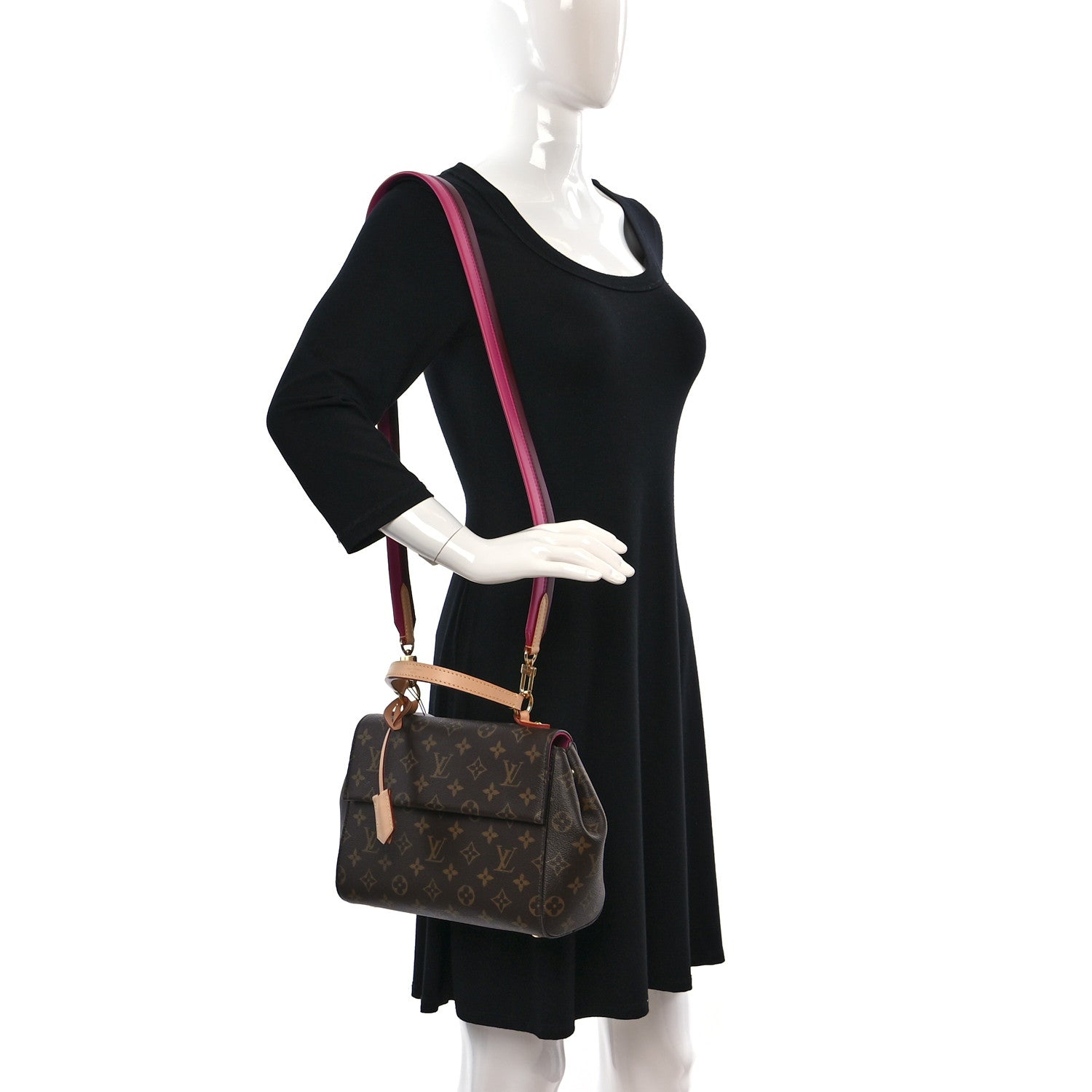 Louis Vuitton Monogram Cluny BB Bordeaux Fuchsia 2 of 8