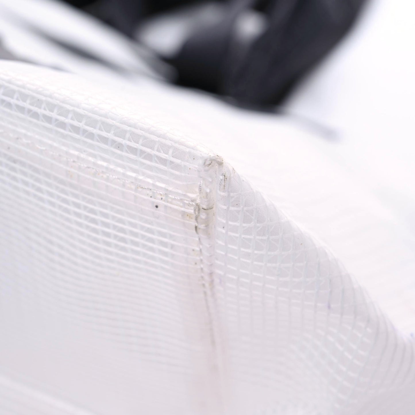 PVC Transparent Arrows Logo Tote Bag White Black