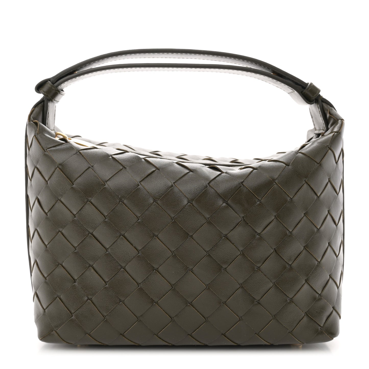 Calfskin Nappa Intrecciato Mini Wallace Kaki