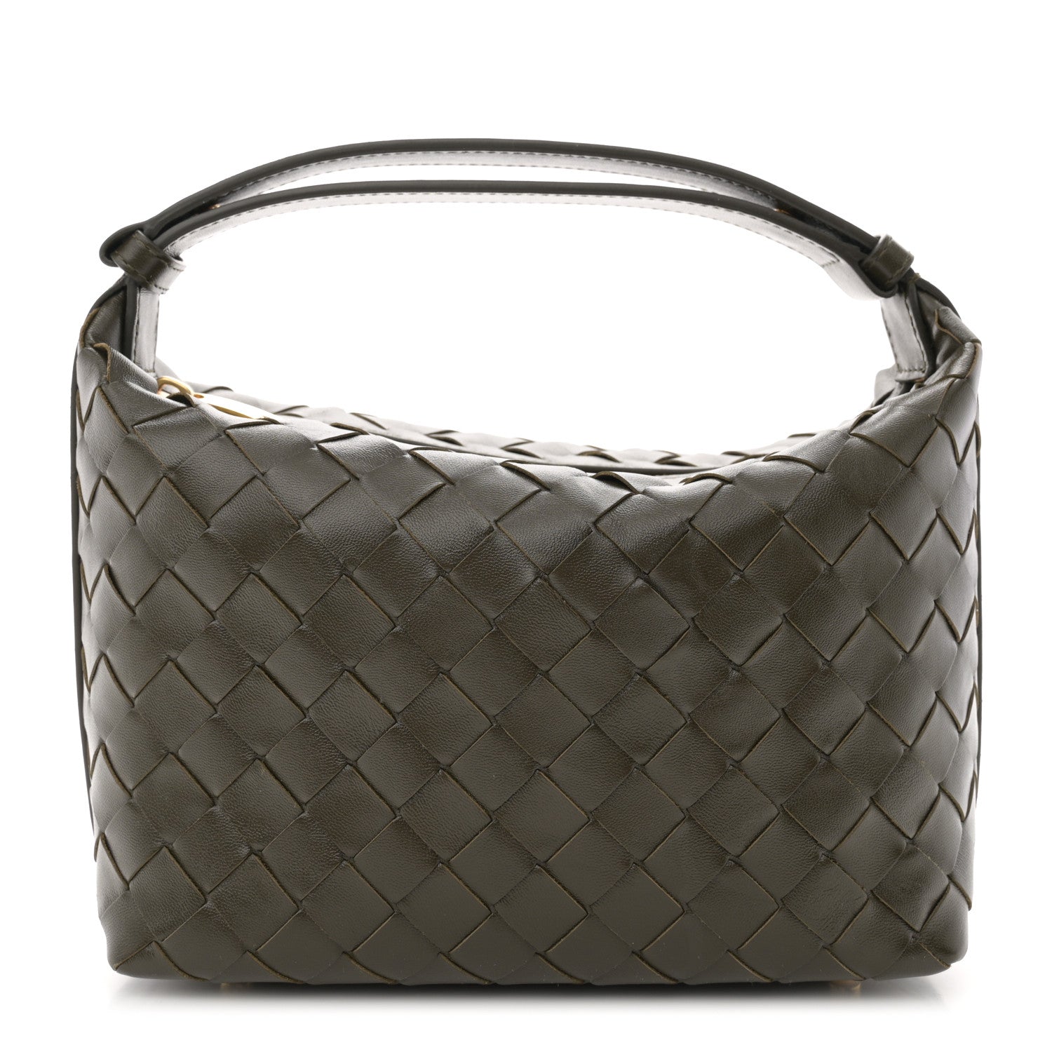 Bottega Veneta Calfskin Nappa Intrecciato Mini Wallace Kaki 1 of 11