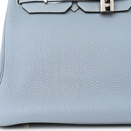 Hermes Togo Birkin 35 Bleu Lin 11 of 11