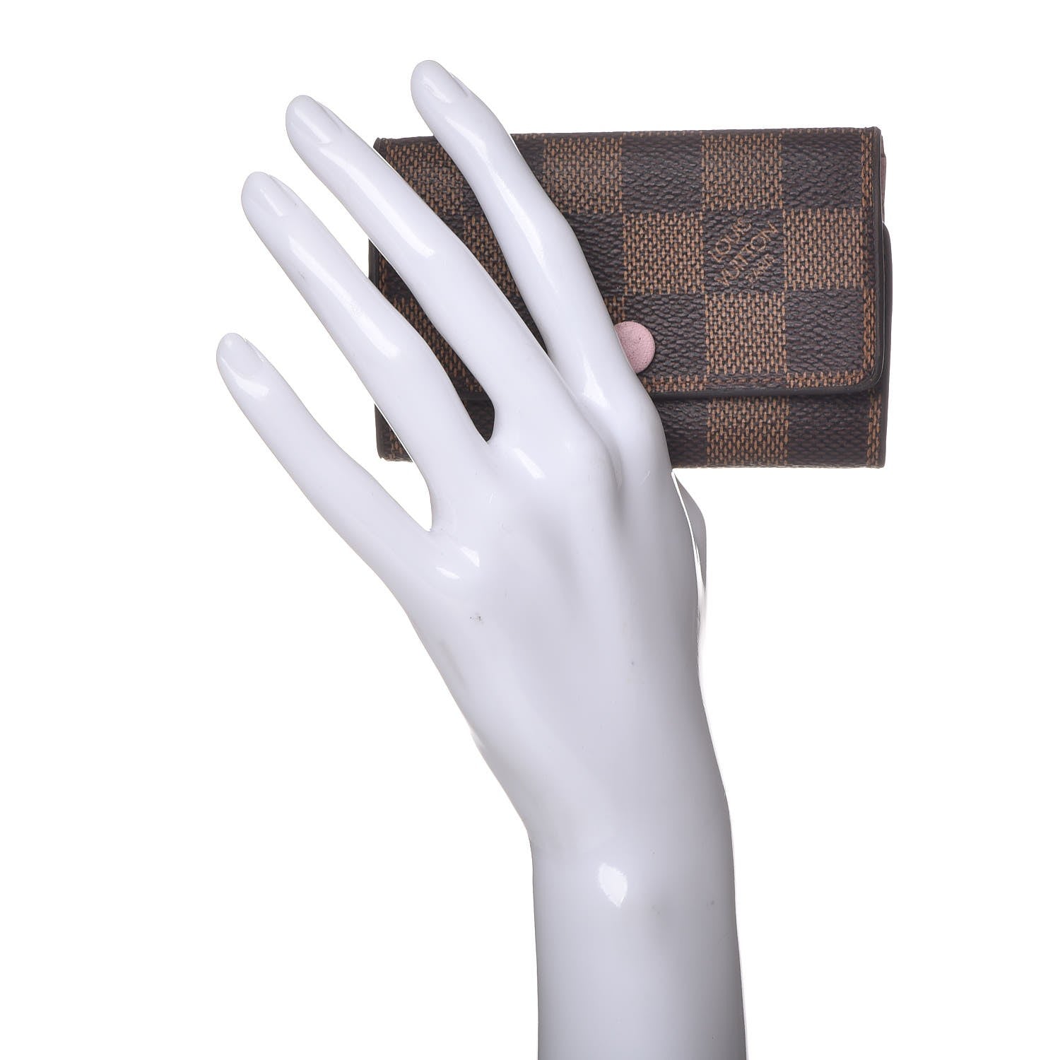 Louis Vuitton Damier Ebene Multicles 6 Key Holder Rose Ballerine 3 of 15