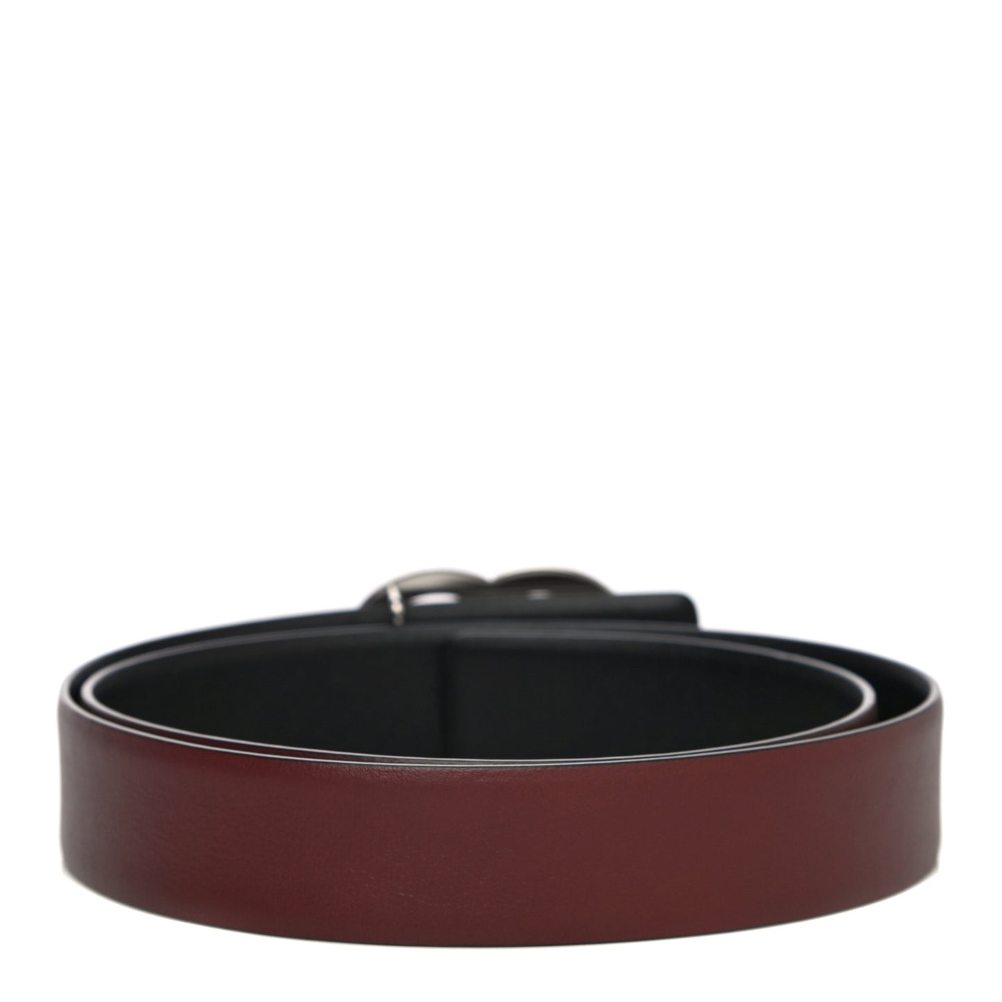 Calfskin CC Reversible Belt 80 32 Black Burgundy