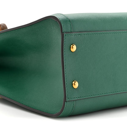 Gucci Wonka Grain Calfskin Small Diana Tote Bag Green Yellow Fluo 10 of 10