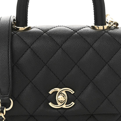 Chanel Caviar Quilted Extra Mini Coco Handle Flap Black 8 of 11