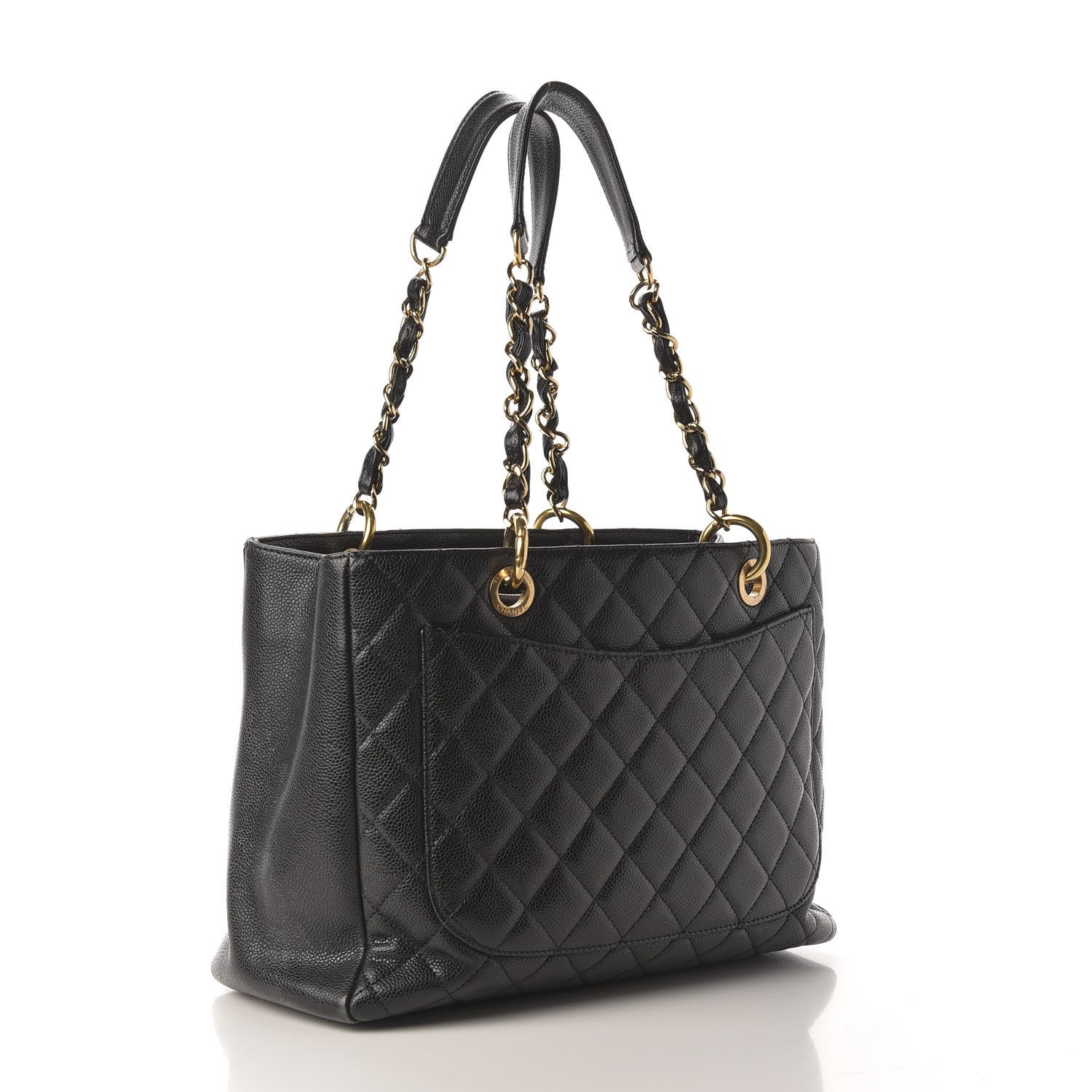 Chanel Caviar Quilted Grand Shopping Tote GST Black 3 of 13