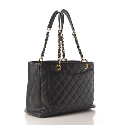 Chanel Caviar Quilted Grand Shopping Tote GST Black 3 of 13