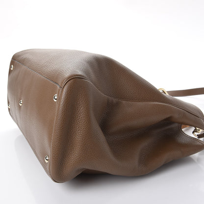 Gucci Cellarius Calfskin Large Bamboo Shopper Tote Acero 10 of 11