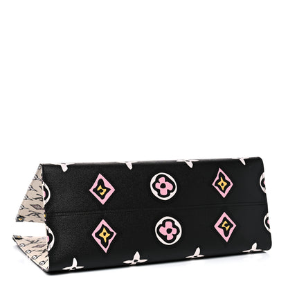 Louis Vuitton Monogram Giant Wild At Heart Onthego GM Black 4 of 9