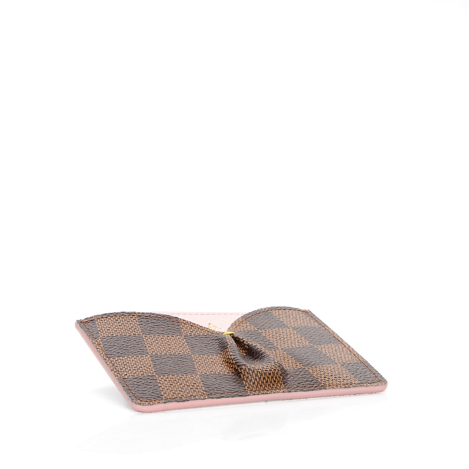 Louis Vuitton Damier Ebene Caissa Card Holder Rose Ballerine 4 of 9