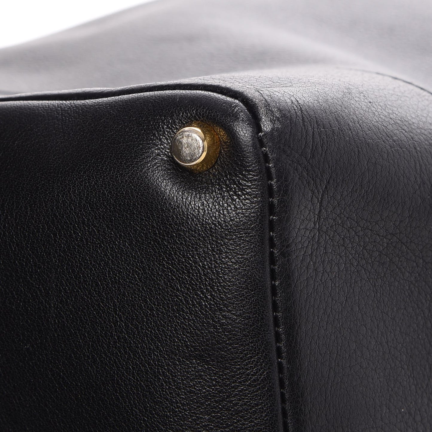 Calfskin Drawstring Bag Black