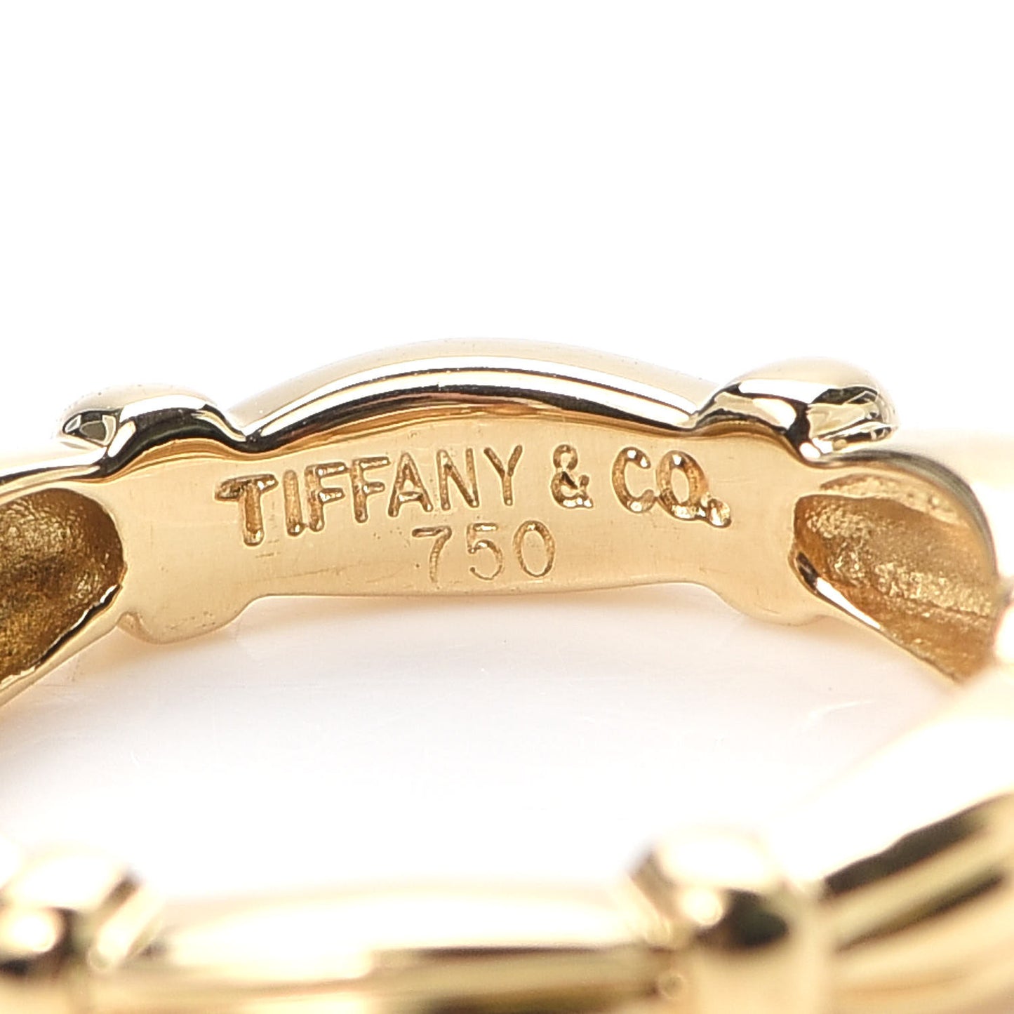 18K Yellow Gold Ribbon Band Ring 47 4