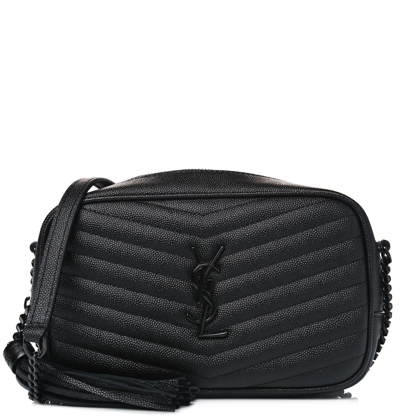 Grain De Poudre Matelasse Monogram Mini Lou Camera Bag Black