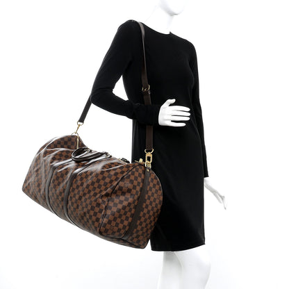 Louis Vuitton Damier Ebene Keepall Bandouliere 55 2 of 7