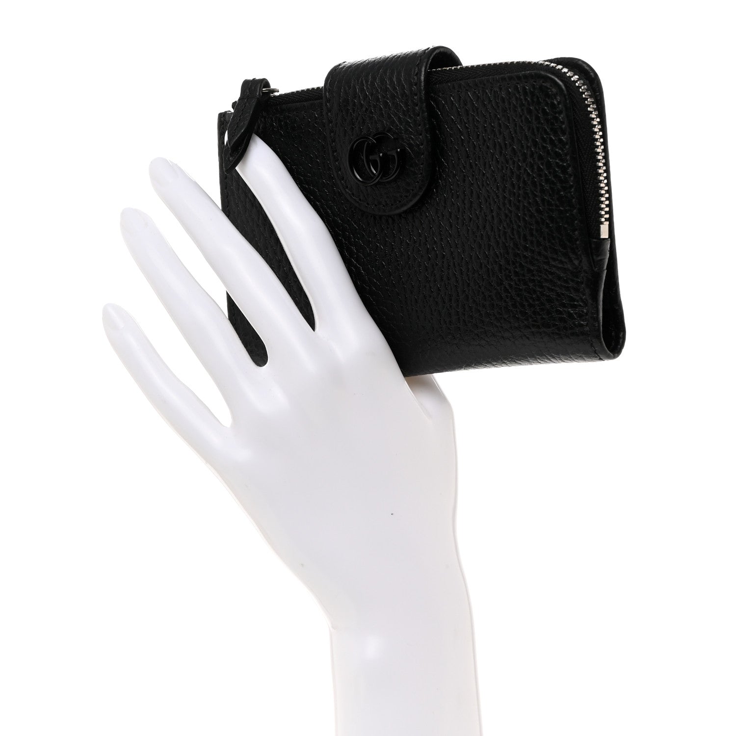 Gucci Dollar Calfskin Double G Wallet Black 2 of 8
