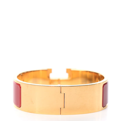 Hermes Enamel Wide Clic Clac H Bracelet GM Red 3 of 5