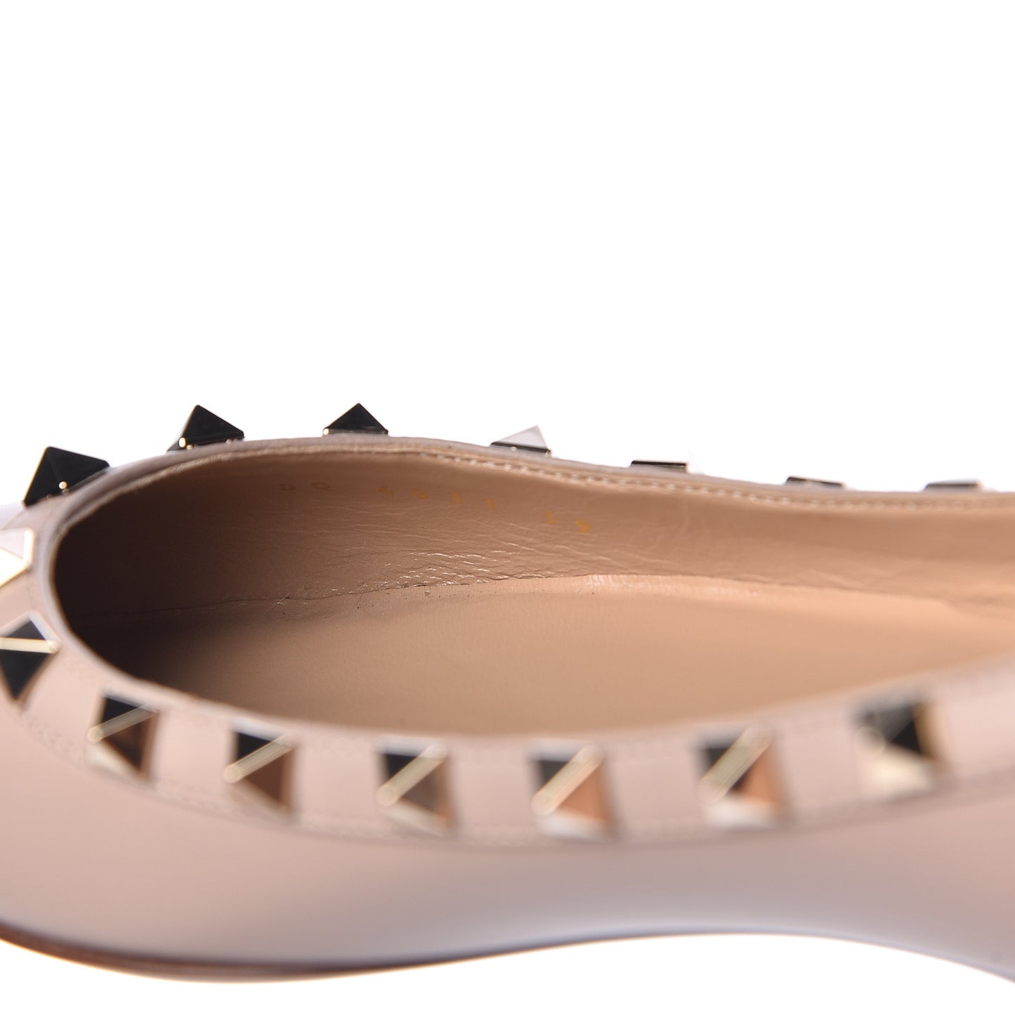 Nappa Rockstud Ballerina Flats 39 Poudre