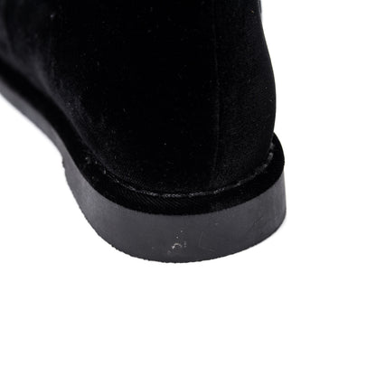 Chanel Velvet CC Lace Up Boots 36.5 Black 13 of 13
