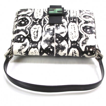 Fendi Snakeskin Mama Baguette Black White 5 of 10