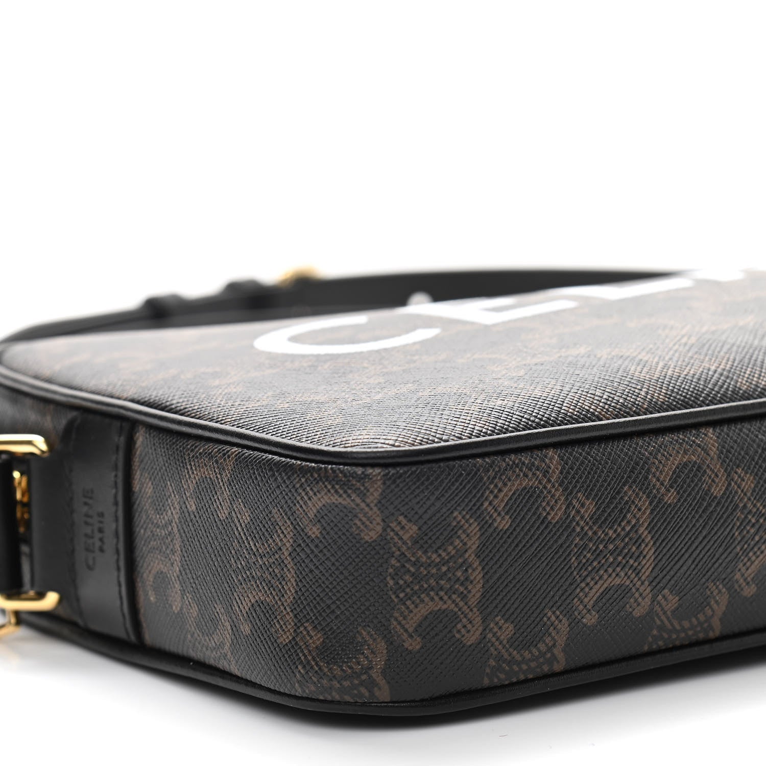 Celine Triomphe Canvas Medium Messenger Bag Black 10 of 11