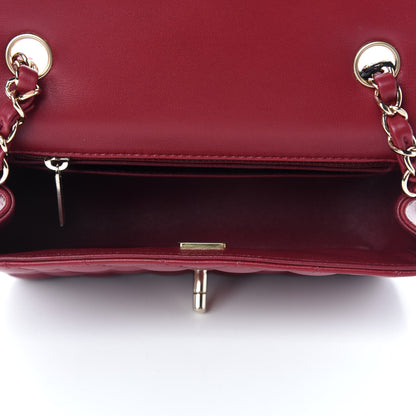 Chanel Lambskin Quilted Mini Rectangular Flap Burgundy 5 of 11