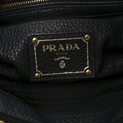 Prada Vitello Daino Tote Black 6 of 9