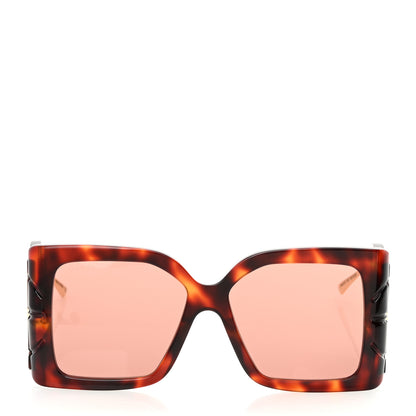 Gucci Acetate Square Frame Wing Sunglasses GG0535S Havana 2 of 8