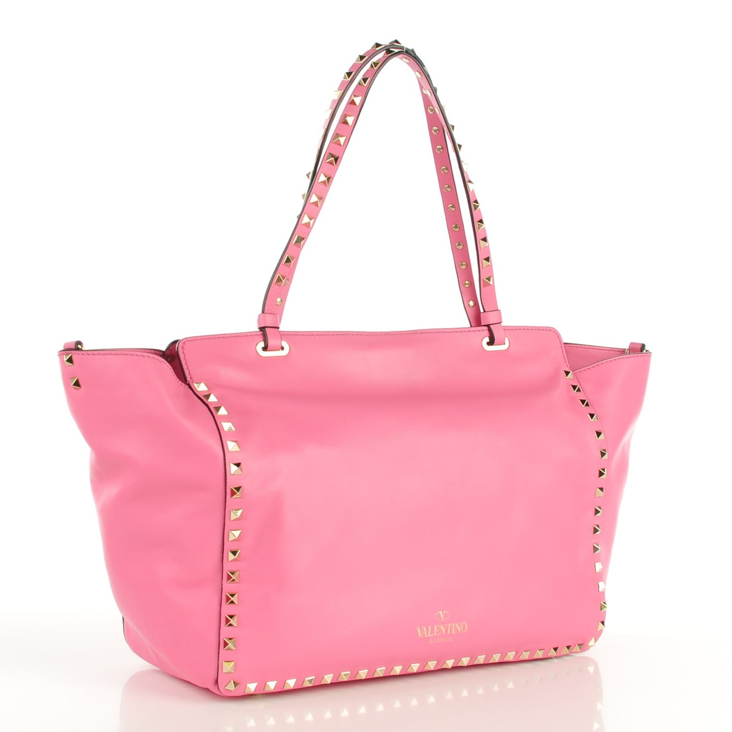 Vitello Medium Rockstud Tote Ninphea
