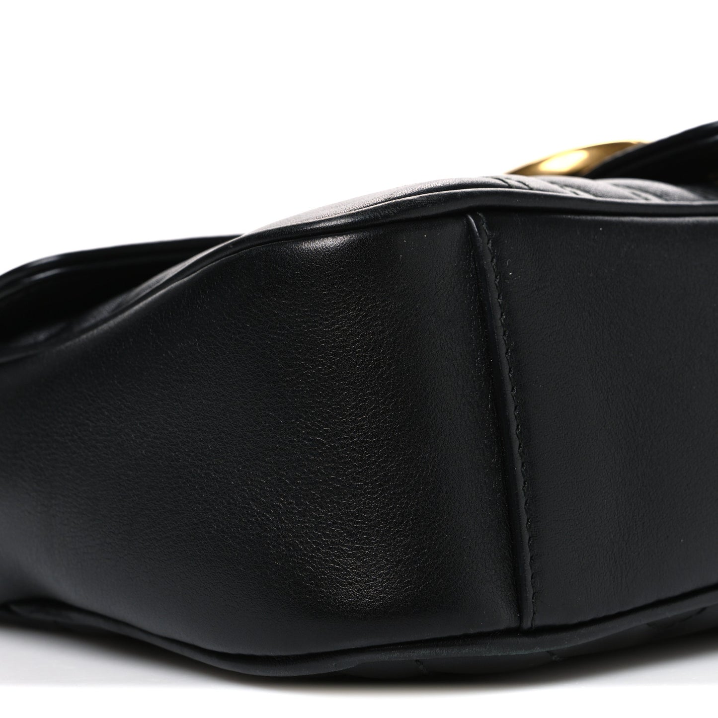 Calfskin Matelasse Small GG Marmont Shoulder Bag Black