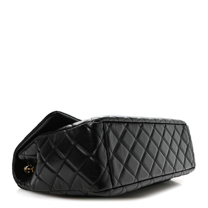 Chanel Grained Calfskin Quilted XXL Travel Flap Bag Black 4 of 11