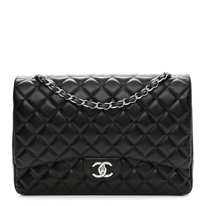 Chanel Lambskin Quilted Maxi Double Flap Black 1 of 14