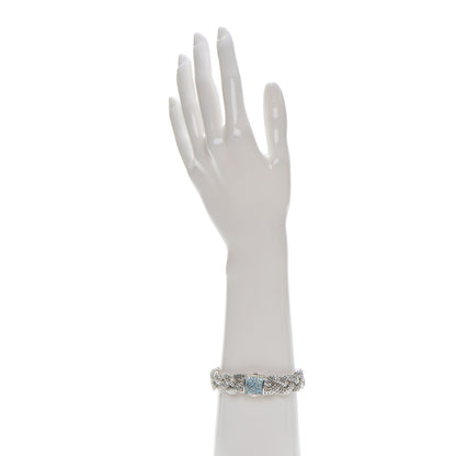 John Hardy Sterling Silver Blue Topaz Braided Classic Chain Clasp Bracelet S 2 of 8