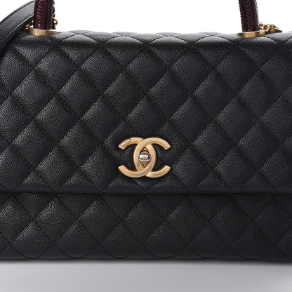 Chanel Caviar Lizard Quilted Small Coco Handle Flap Black 12 of 12