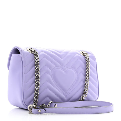 Gucci Calfskin Matelasse Small GG Marmont Shoulder Bag Lapis 3 of 10