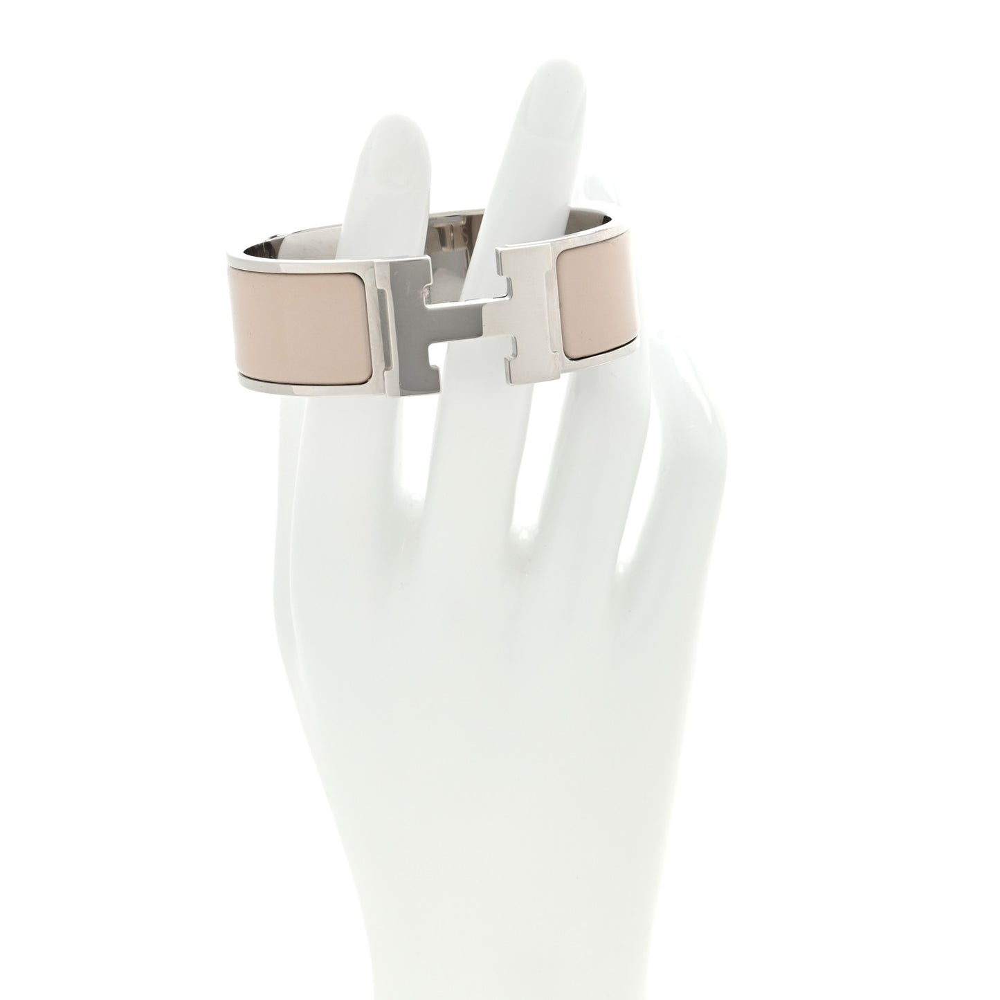 Enamel Wide Clic Clac H Bracelet PM Marron Glace