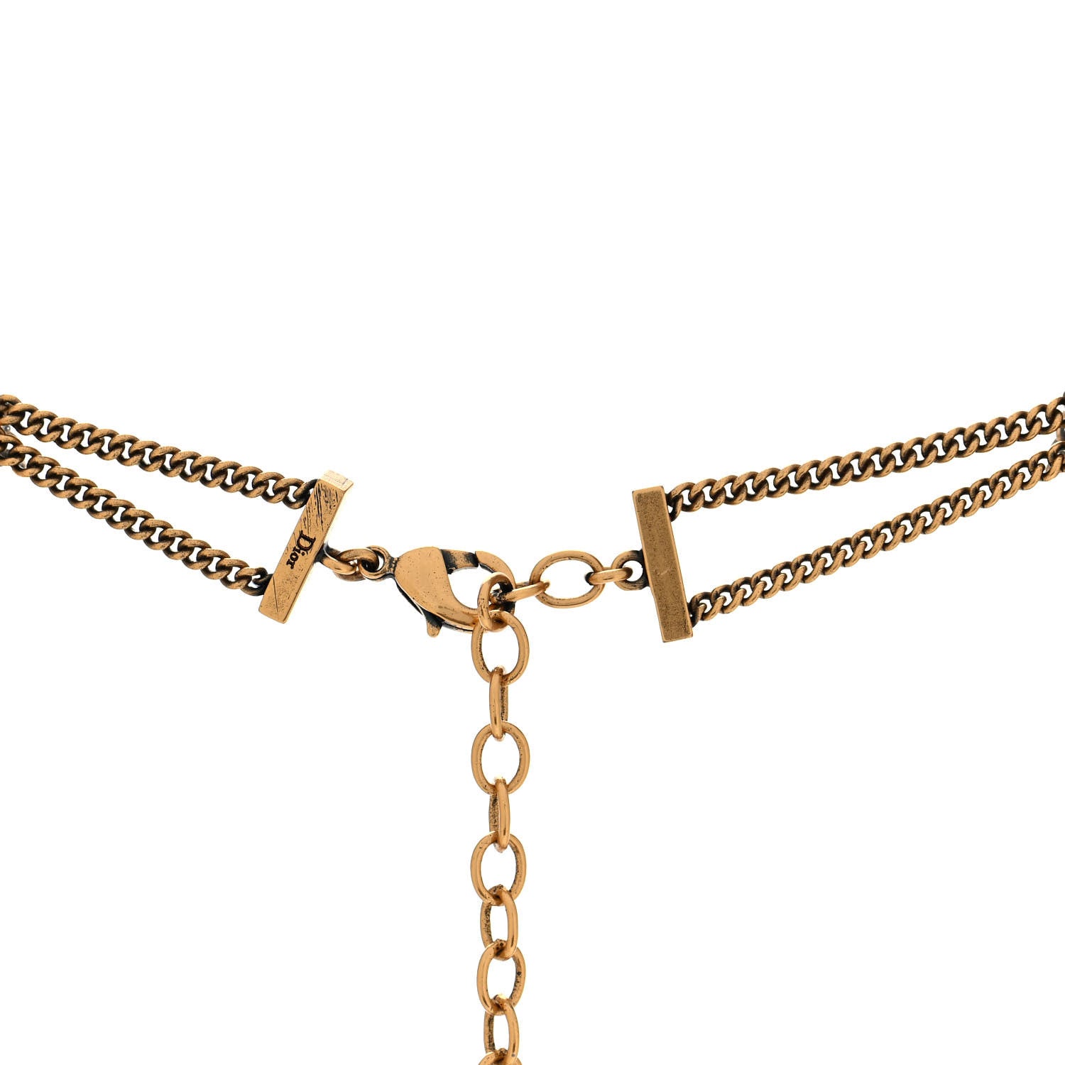 Christian Dior Metal J'Adior Choker Necklace Aged Gold 3 of 4