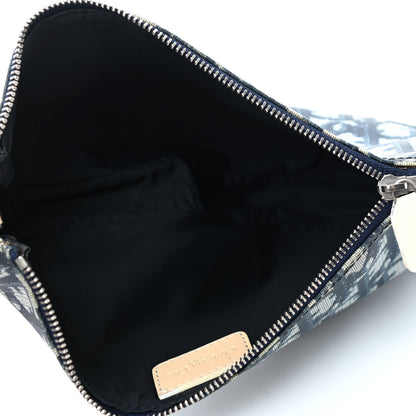 Christian Dior Monogram Mini Saddle Pochette White Blue 4 of 4