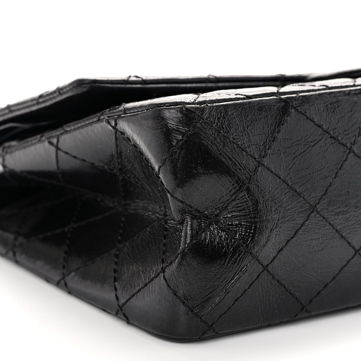 Glazed Calfskin Quilted 2.55 Reissue 226 Flap So Black